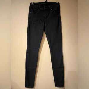 Joe’s Flawless “The Icon Skinny” mid rise skinny jeans. Black, Size 25